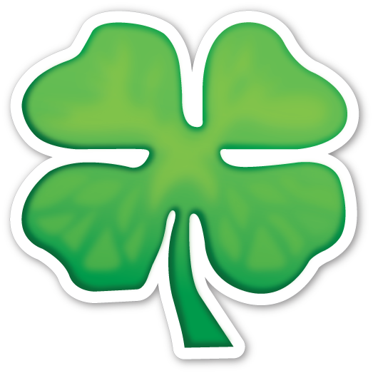 Four Leaf Clover - Emoticones De Whatsapp Trebol (523x523)