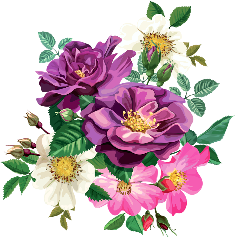 Rose Bouquet Cli̇part Transparent - Transparent Flower (781x800)