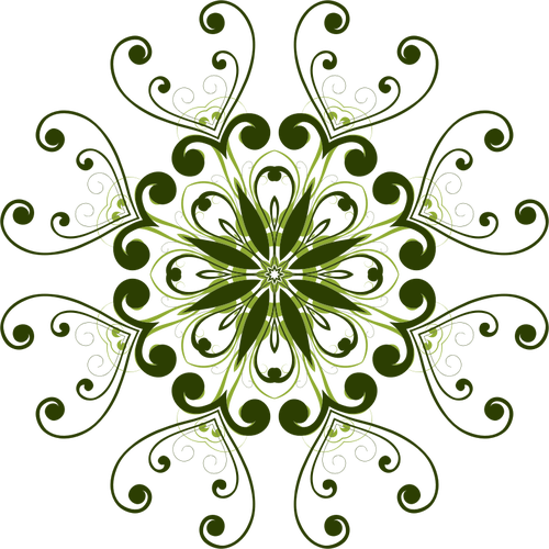 Décorée De Fleurs Aux Pétales En Triangle Forme Une - Flower Design Images Png (500x500)