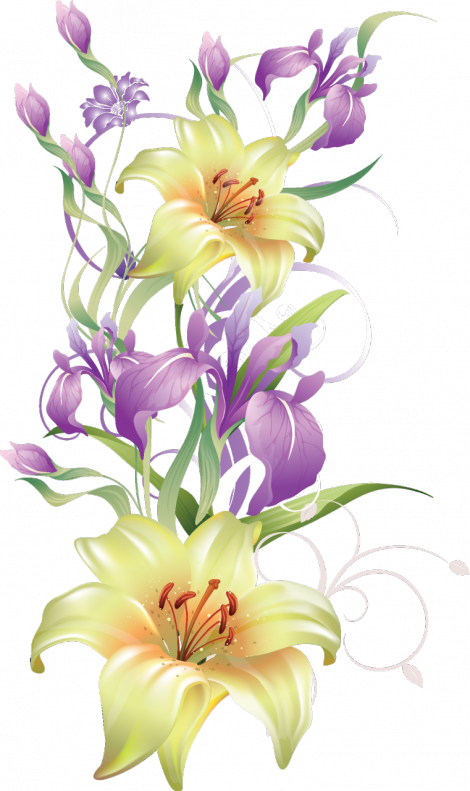 Fleur - Flower Transparent Background Corner (470x791)