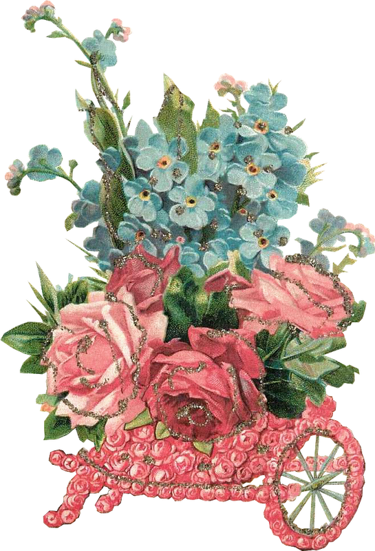 Victorian Die Cut - Bouquet (545x800)