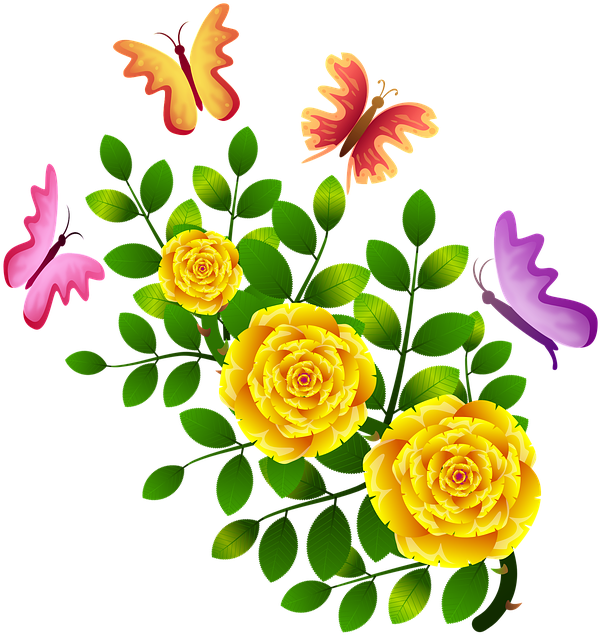 Free Flowers Clipart 22, Buy Clip Art - Flores Y Mariposas Png (720x720)