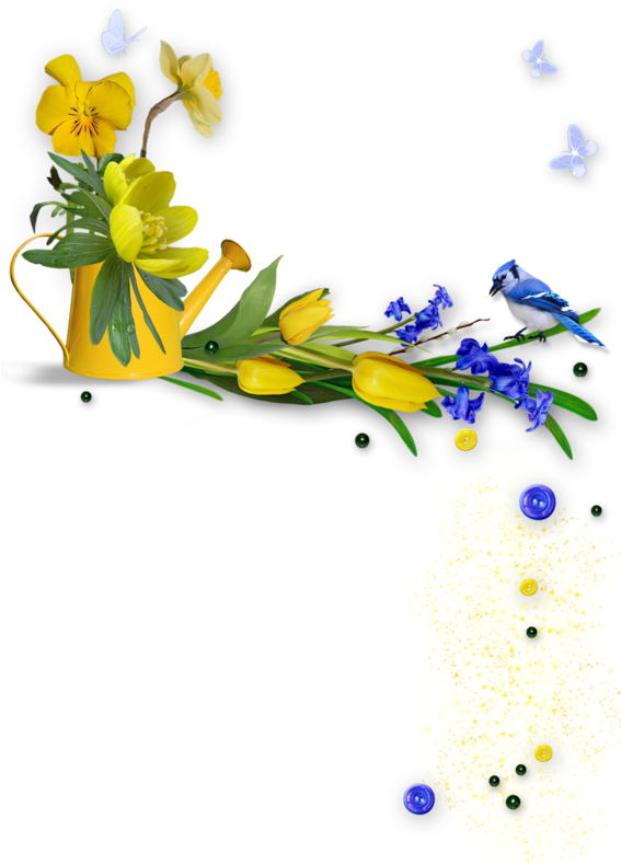 Clipart Gratuit Bordure Fleurs - Bordure De Page Vacances (566x800)