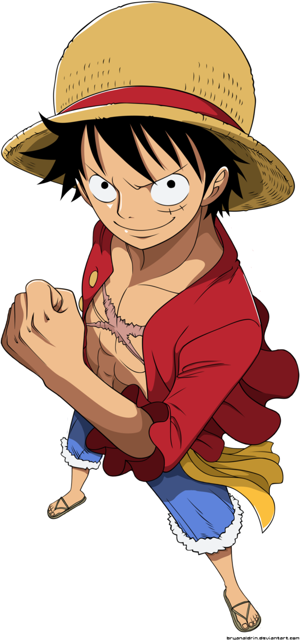 Luffy Colored Lineart - Monkey D Luffy Png (612x1306)