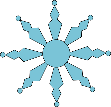 Blue Snowflake - My Cute Graphics Snow (450x433)
