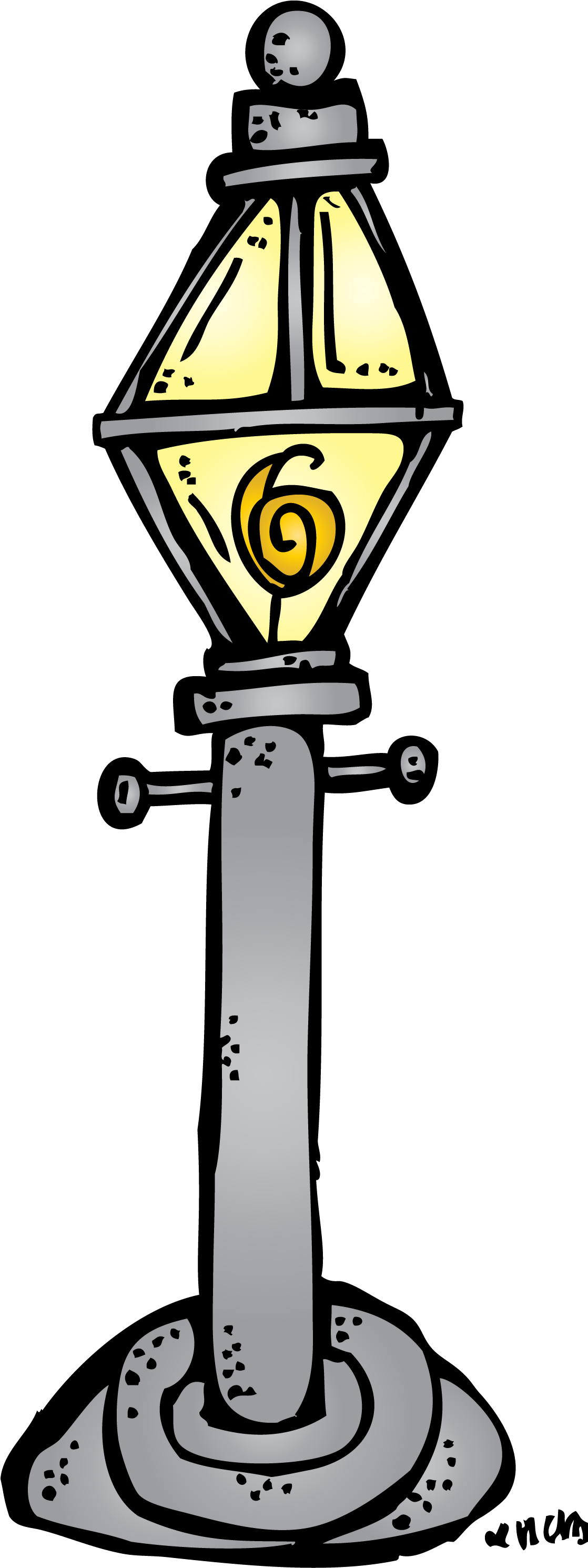 Street Lamp Pr Melonheadz 13 Colored (1117×3000) - Clip Art (1117x3000)