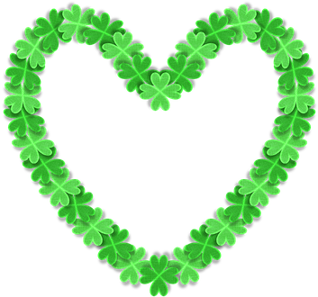 Love 3d Heart Shamrock Clover St Patrick's - St Patrick Tagesherz Geschenkanhänger (378x340)