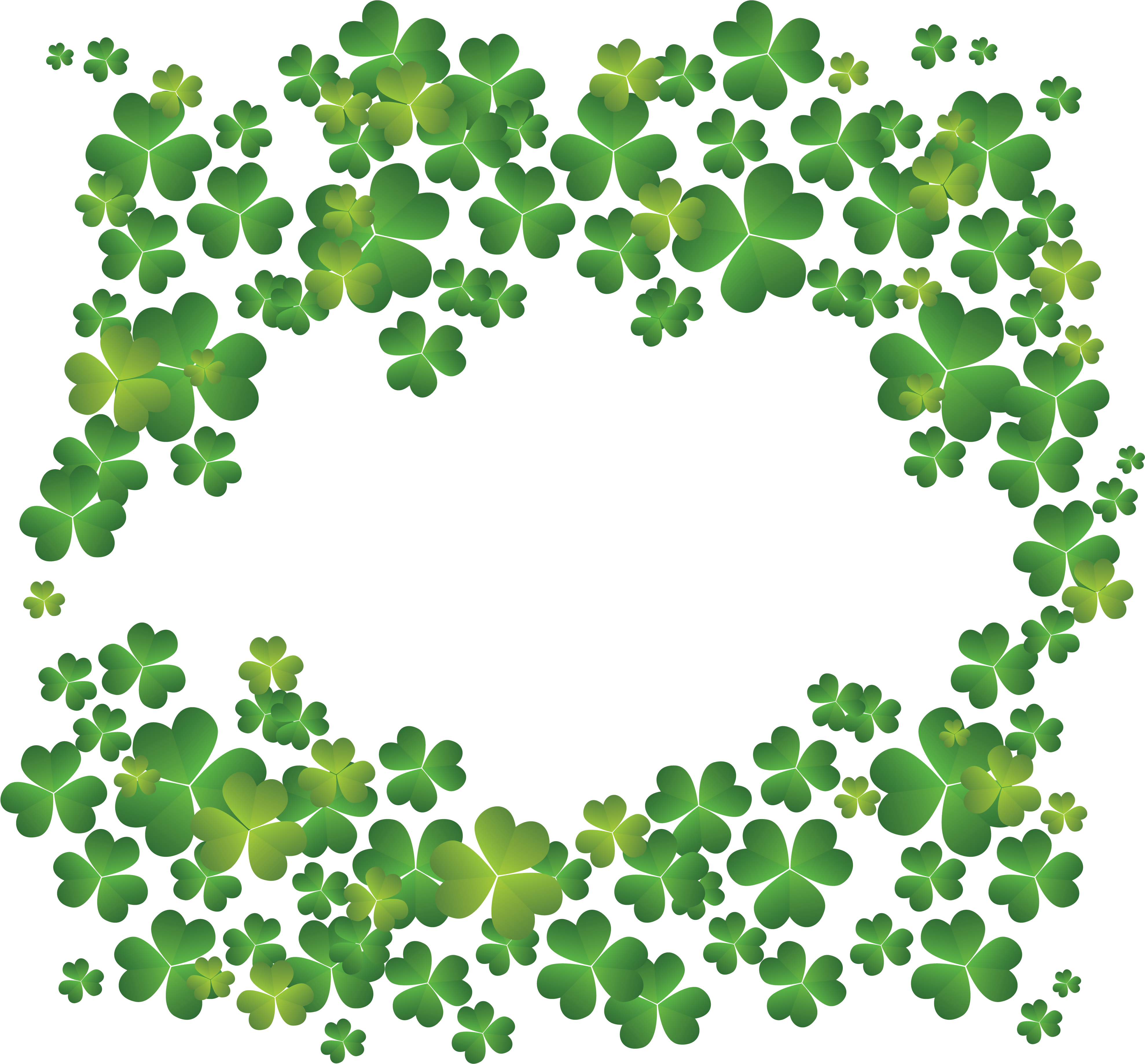 Four-leaf Clover Shamrock Saint Patricks Day Clip Art - Four Leaf Clovers Clipart (3983x3687)