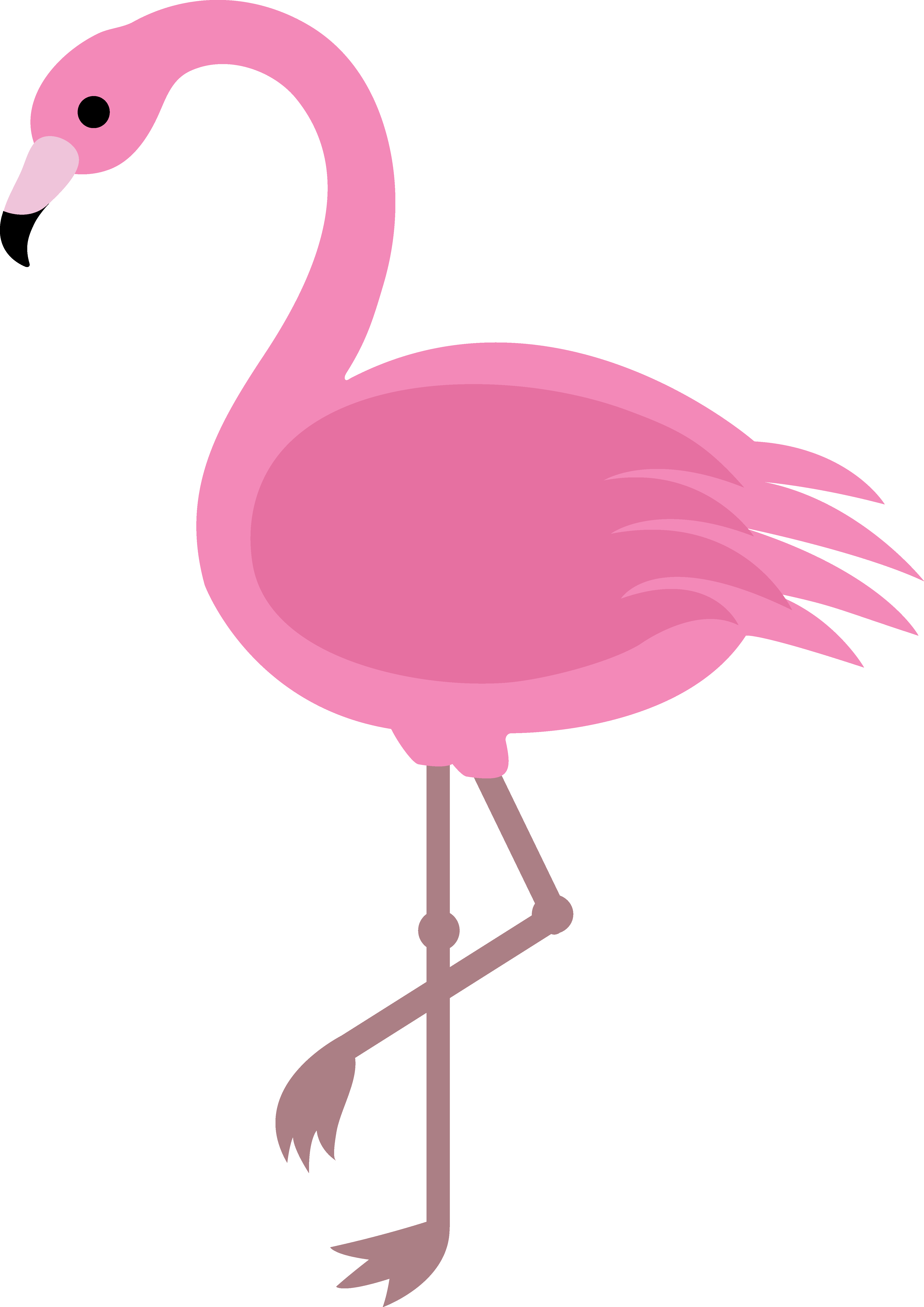 Images For Cute Flamingo Cartoon - Flamingo Clipart (4712x6666)
