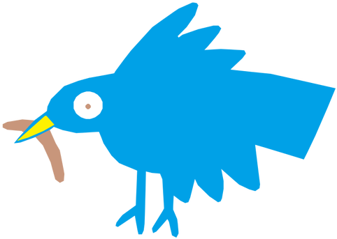 Vector Clip Art Of Colored Feathers Bird With A Beard - Bird (500x371)