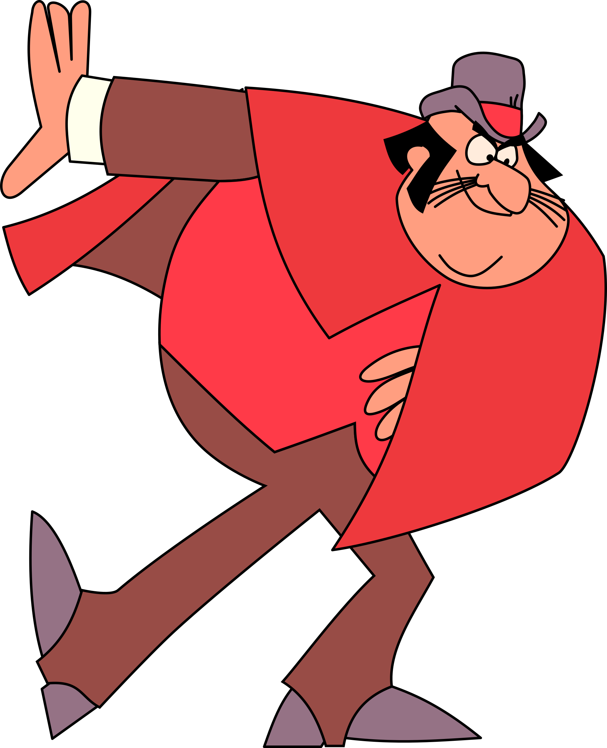 Crazy Man Cartoon 15, Buy Clip Art - Cartoon Character With Sideburns (1949x2400)