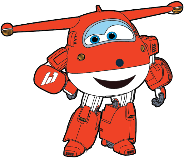 Jett Jet - Super Wings Clip Art (589x507)