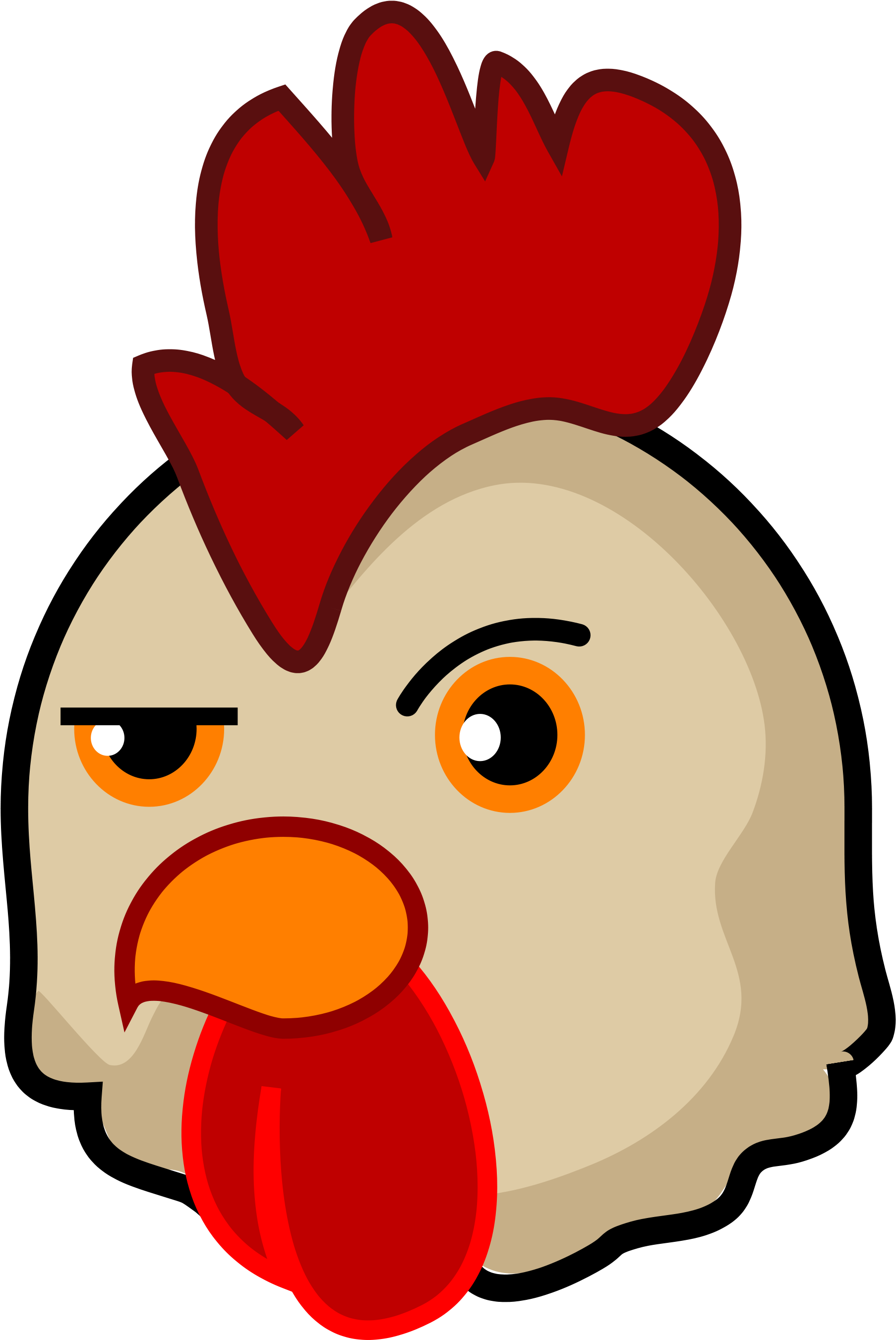 Rooster Cartoon Images 25, Buy Clip Art - Transparent Rooster (2000x2768)