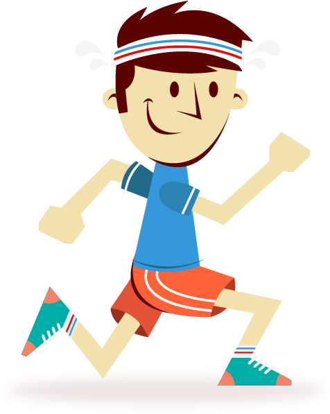 Marathon Training Running Cartoon Sport - Cartoon Man Running (524x617)