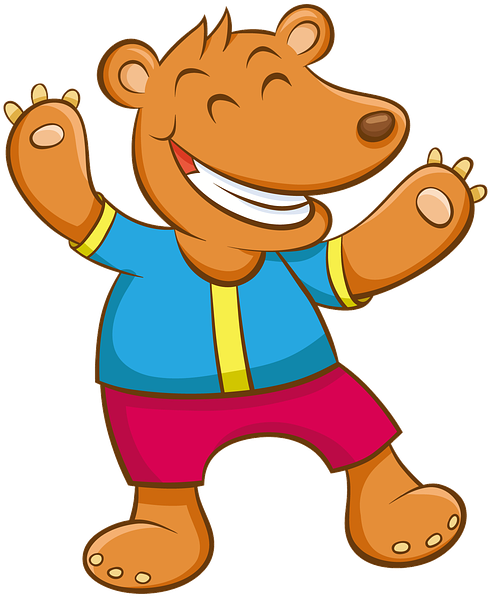 Running Cartoon Pictures - Bear Png Cartoon (535x720)
