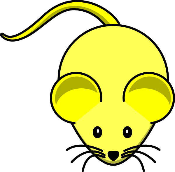 Yellow Mouse Clip Art - Maus Clipart (600x592)