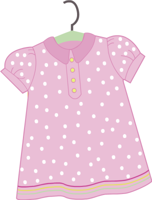 Baby - Girl Dress Clip Art (304x400)