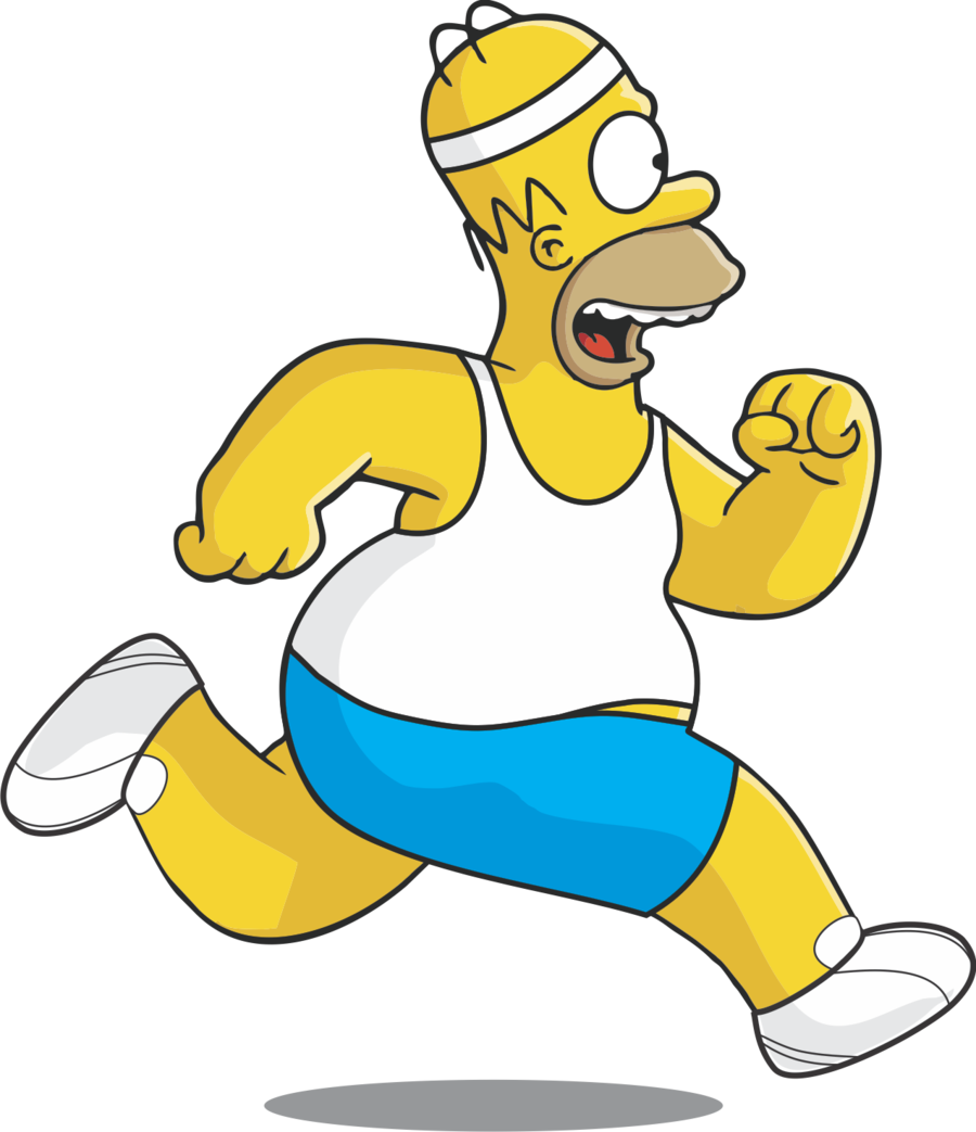 Ok, And The Performance - Homer Simpson Running (900x1043)