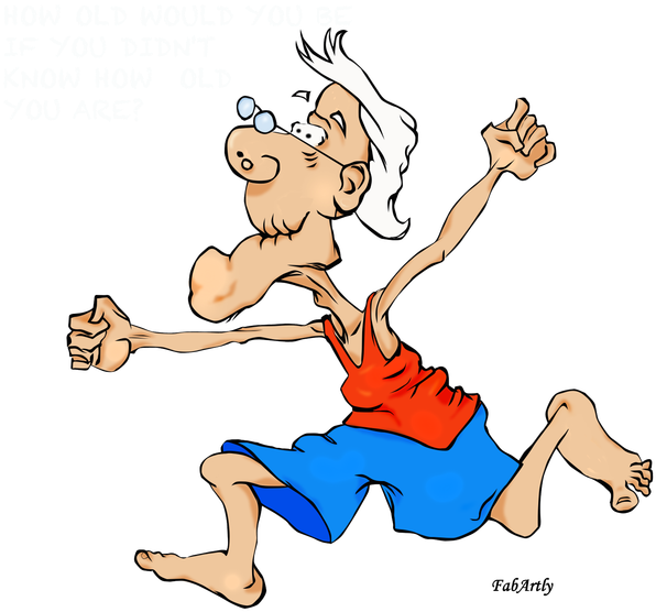 Related Old Man Running Clipart - Old Man Running Cartoon (640x610)