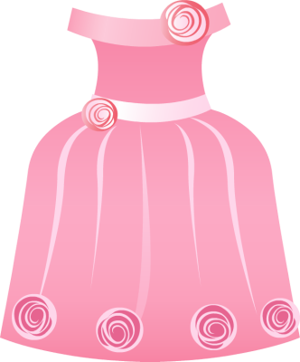 Pink Dress With Roses Pricing Free Tags Dress Usage - Princess Dress Clip Art (332x400)