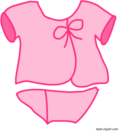 Baby Clothes In Pink Color, Free Clip Art - Clip Art (450x450)