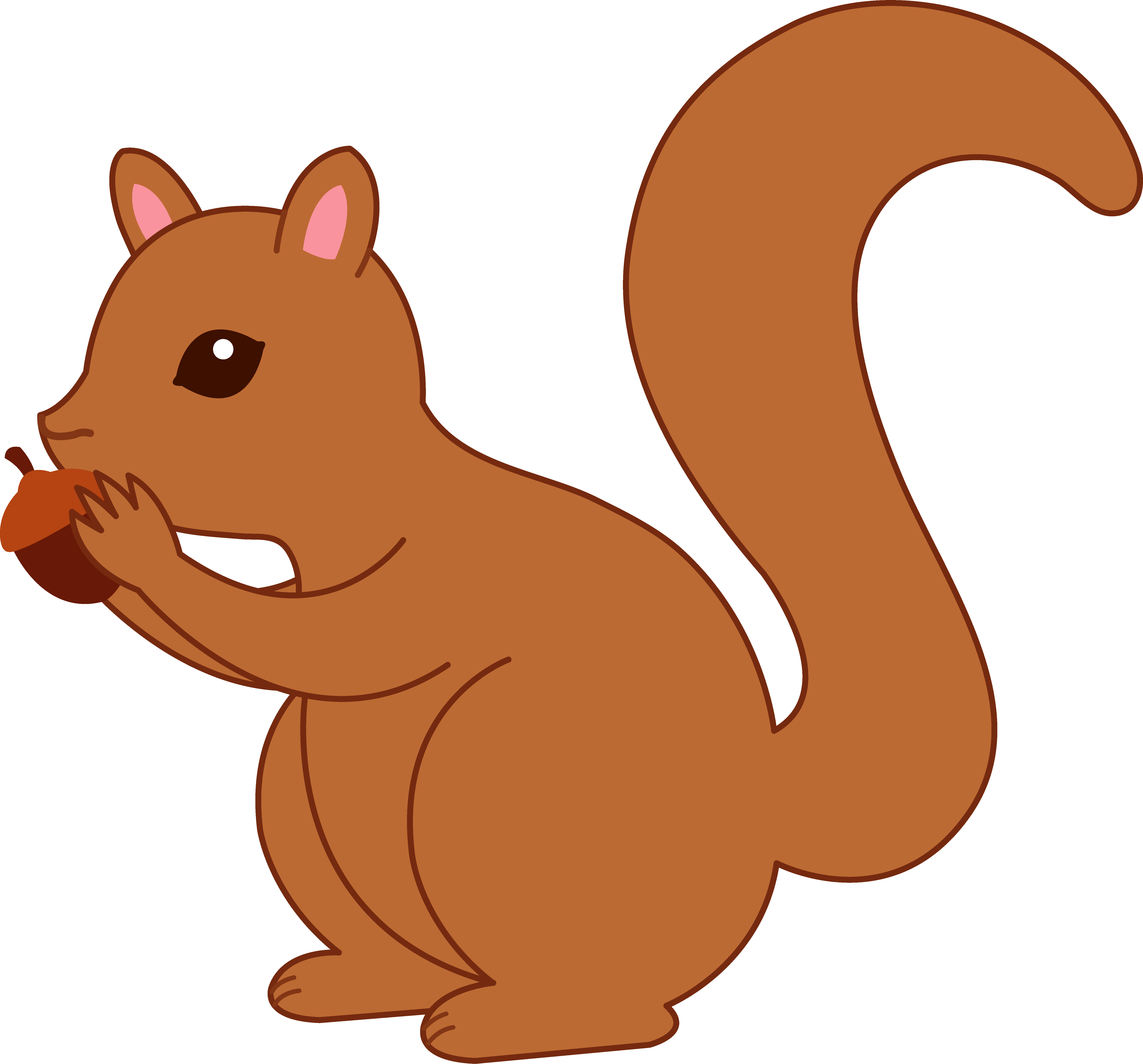 Cartoon Squirrel Running - Clipart Squirrel (6347x5907)