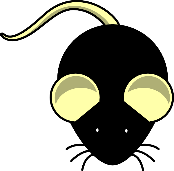 B6 Mouse Yellow Ears Clip Art At Clker - Myš Kreslená (600x592)
