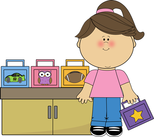 Girl Lunch Box Monitor Clip - Lunch Helper Classroom Job (500x447)