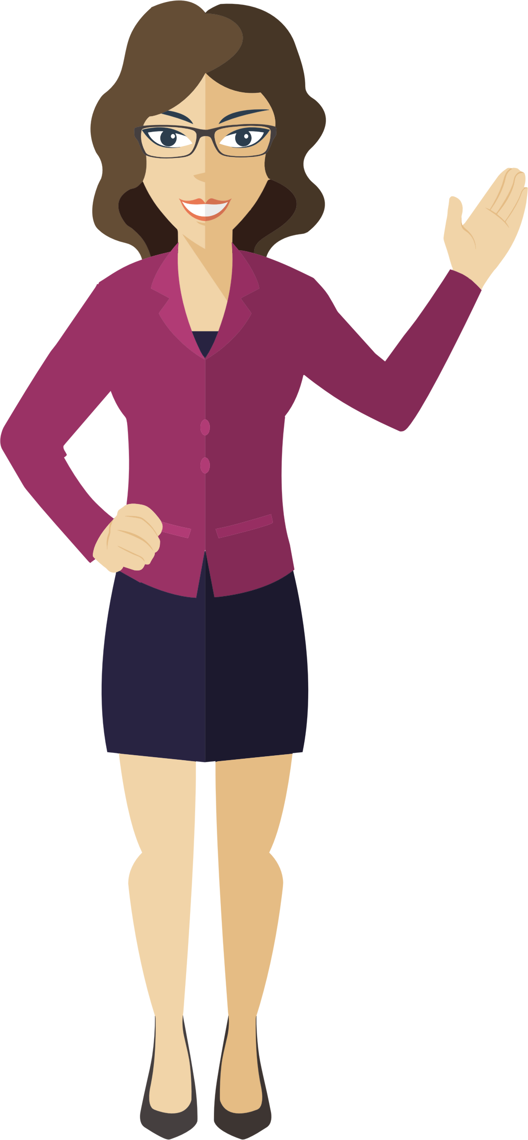 Woman Clipart Png - Business Woman Vector Png (1064x2296)