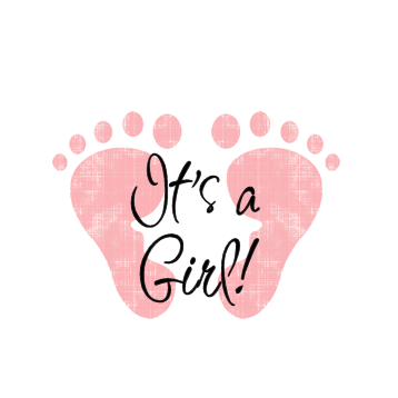 Baby Girl Feet Clip Art - Girl Baby Shower Clip Art (403x386)
