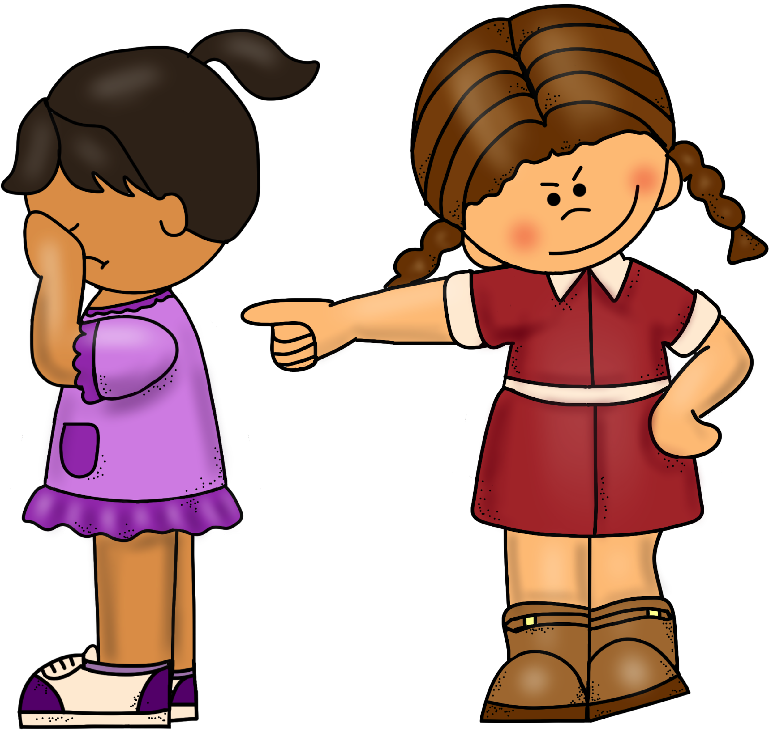 A Clipart Of A Girl Standing Up For Bully Cliparts - Playtime Felts Flannel Board Story Set (2522x2400)