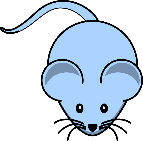 Light Blue Mouse Clip Art At Clker - Maus Clipart (600x592)