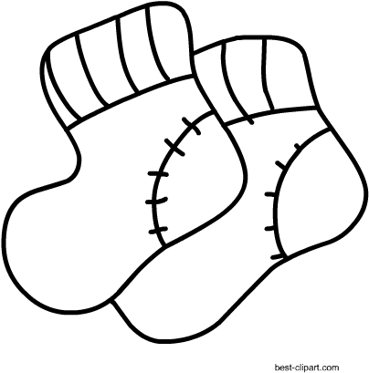 Black And White Baby Socks Clipart - White (450x450)