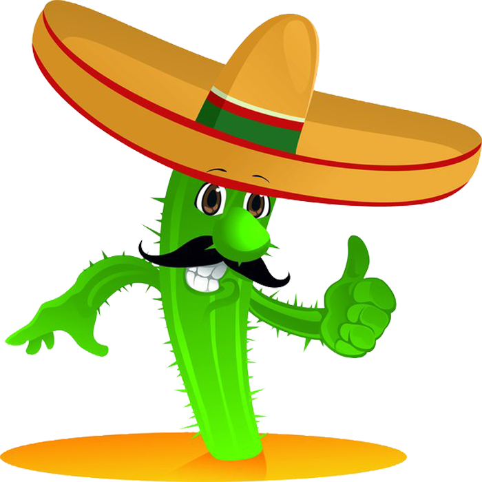 Mexican Cuisine Cactaceae Taco Cartoon - Cool Cactus (700x700)