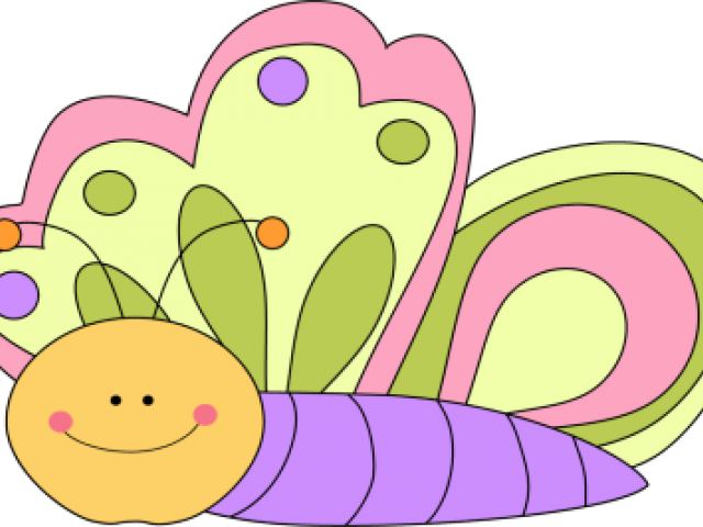 Happy Clipart Butterfly - Butterfly Smiling (640x480)