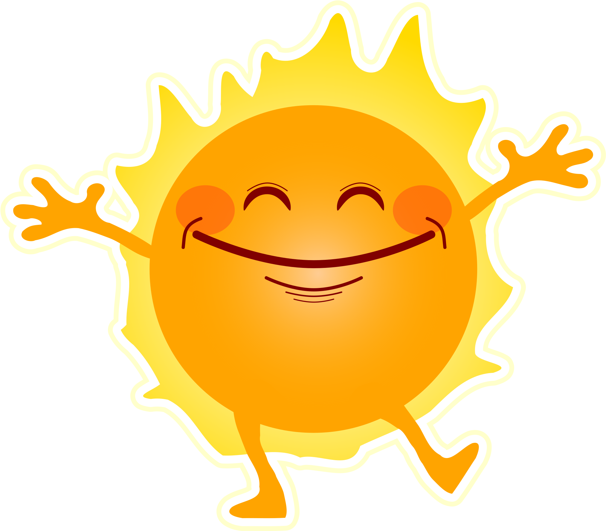 Free Happy Clipart - Sunshine Png (2400x2092)