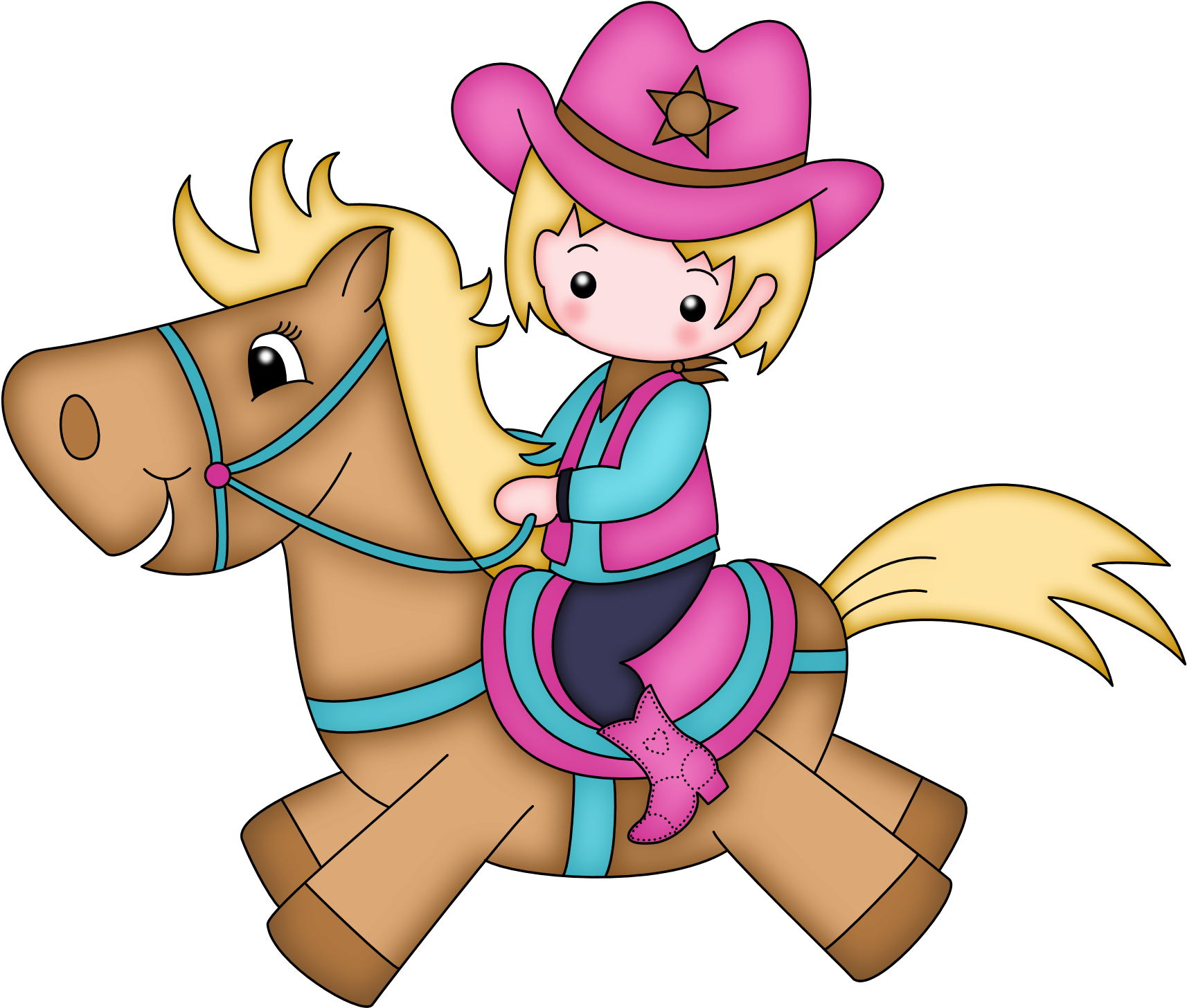 Find This Pin And More On Cowboy E Cowgirl By Braz2766 - Fille À Cheval Clipart (1800x1547)