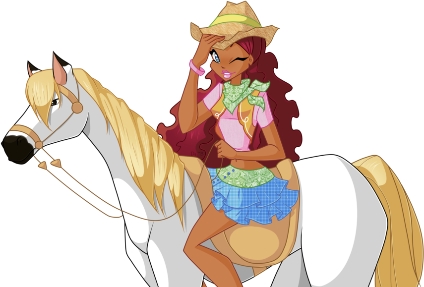 Layla Cowgirl By Sach-art - Cartoon (1024x596)