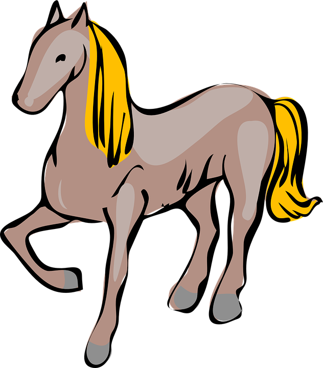 Cartoon Cowboy Horse 18, - Mare Horse Clipart (632x720)
