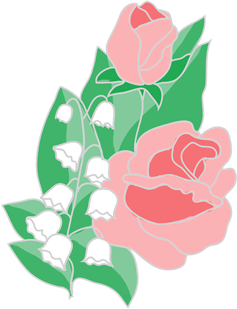 Free Flower Clipart Roses Lilies Of The Valley - Words To Say Thank You (531x638)