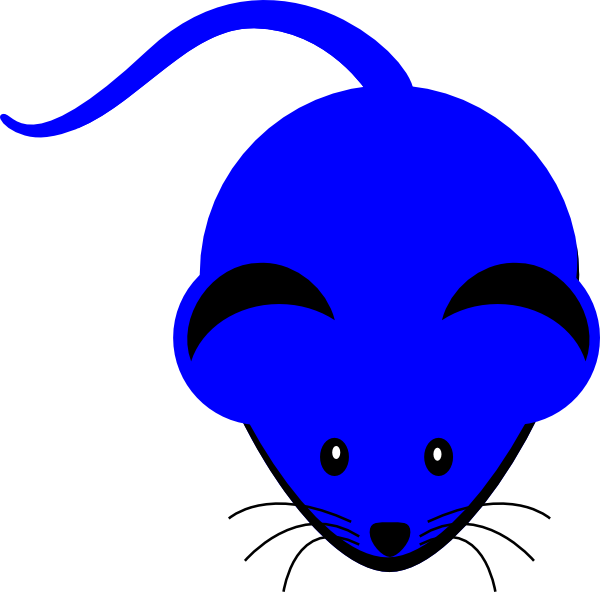 Blue Mouse Clip Art At Clker - Blue Mouse Clipart (600x593)
