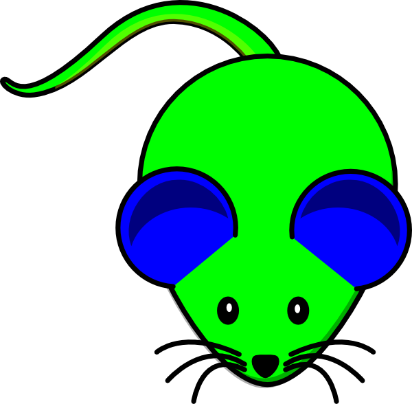 Greenblue Mouse Svg Clip Arts 600 X 588 Px - Myš Kreslená (600x588)