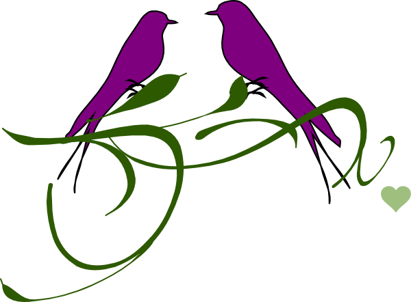 Love Birds Clip Art - Clip Art Love Birds (600x442)