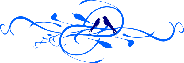 Blue Love Cliparts Free Download Clip Art Free Clip - Love Birds Clipart Blue (600x207)