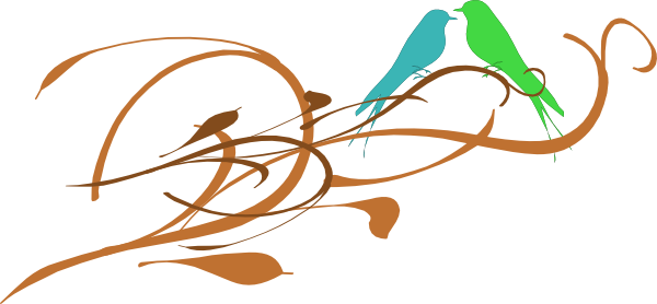 Ak Love Birds Clip Art - Ak Love (600x278)
