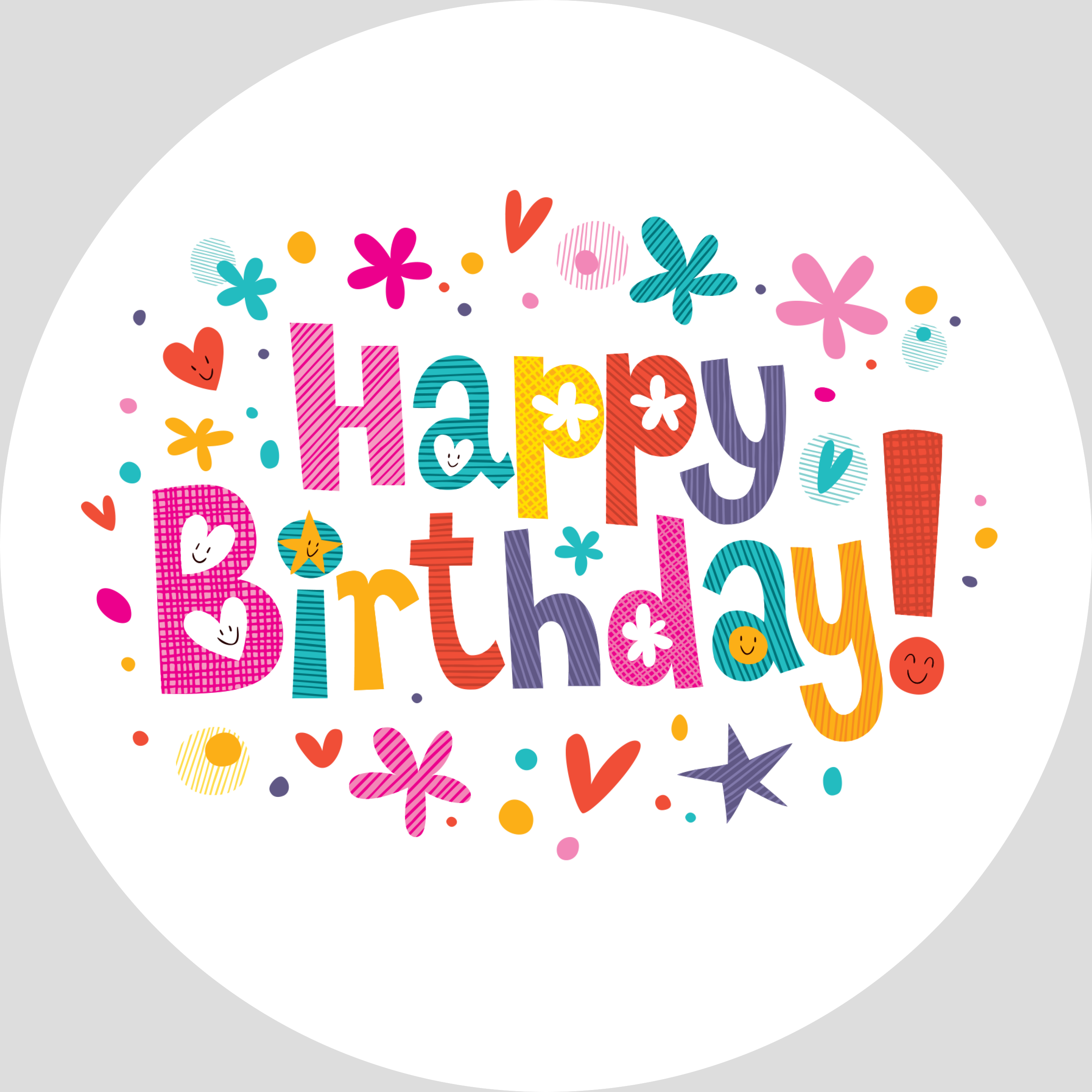 Happy Birthday Greeting Cards For Facebook Latest Free - Happy Birth Day Text (2716x2716)