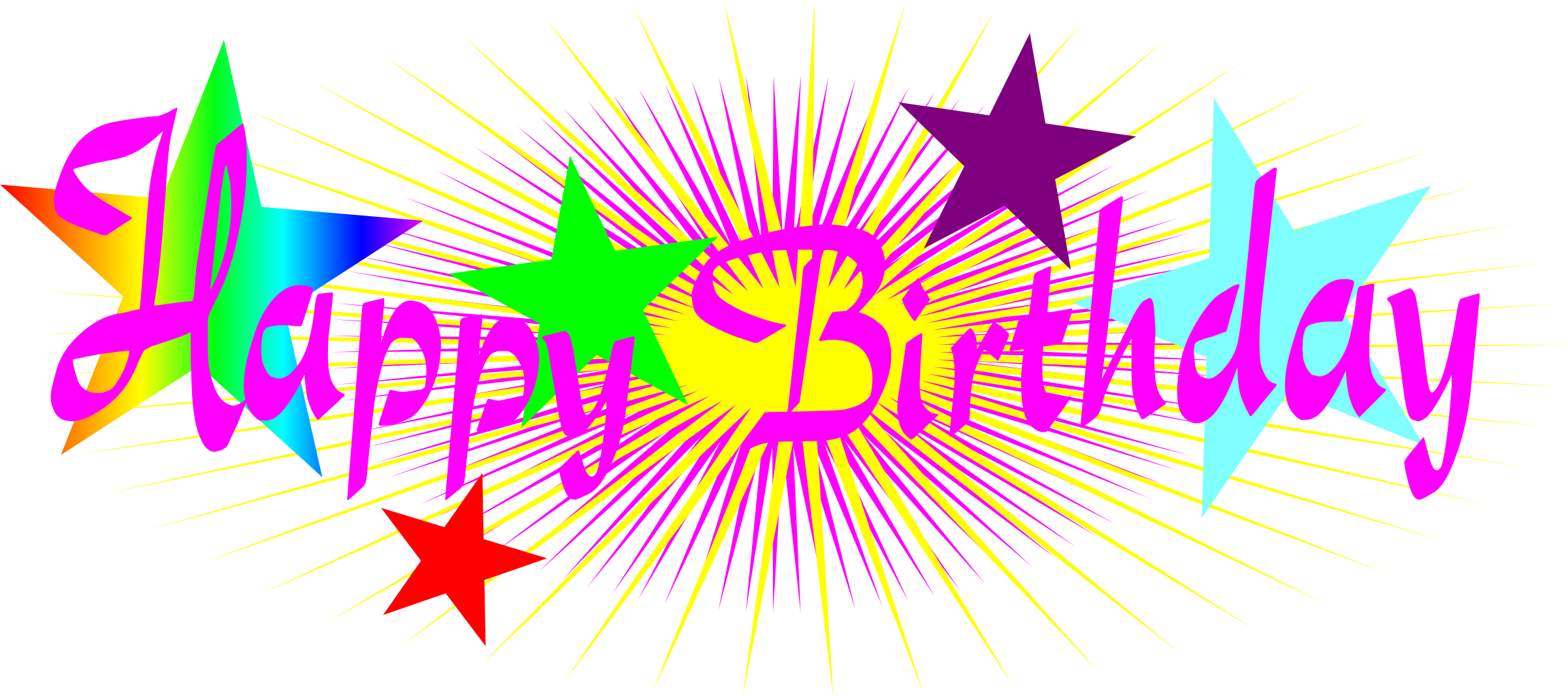 Happy Birthday Png - Happy Birthday Png Text (2400x1069)