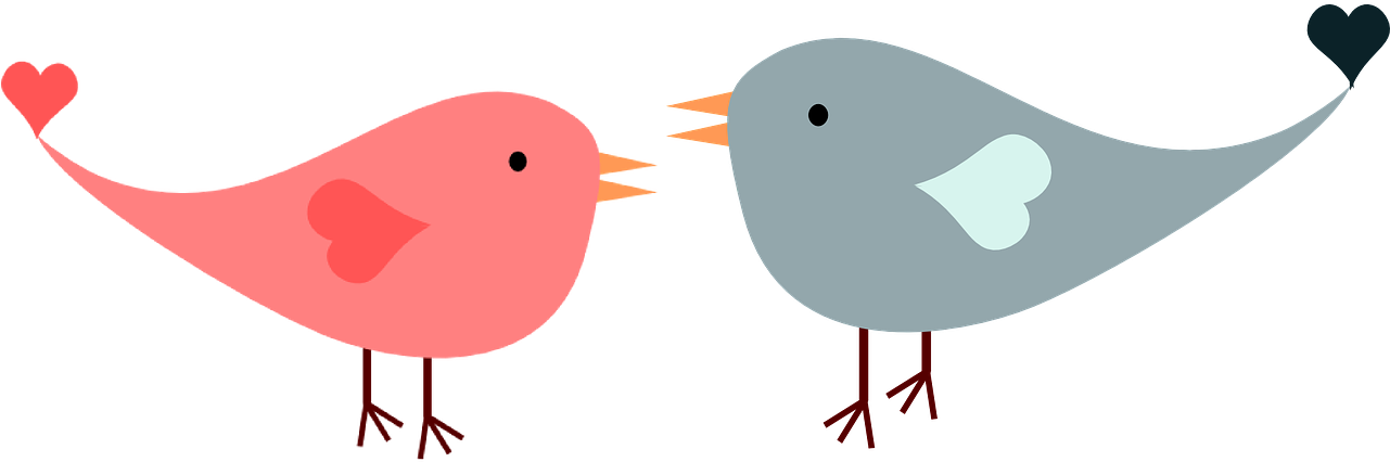 Love Birds Clipart 9, Buy Clip Art - Facebook Help Us Reach 500 Likes (1281x426)