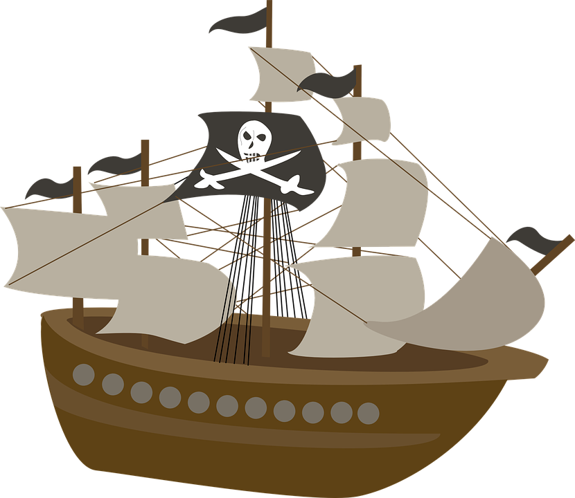 Caravel Clipart Wood Ship - Pirate Ship Transparent Background (830x720)