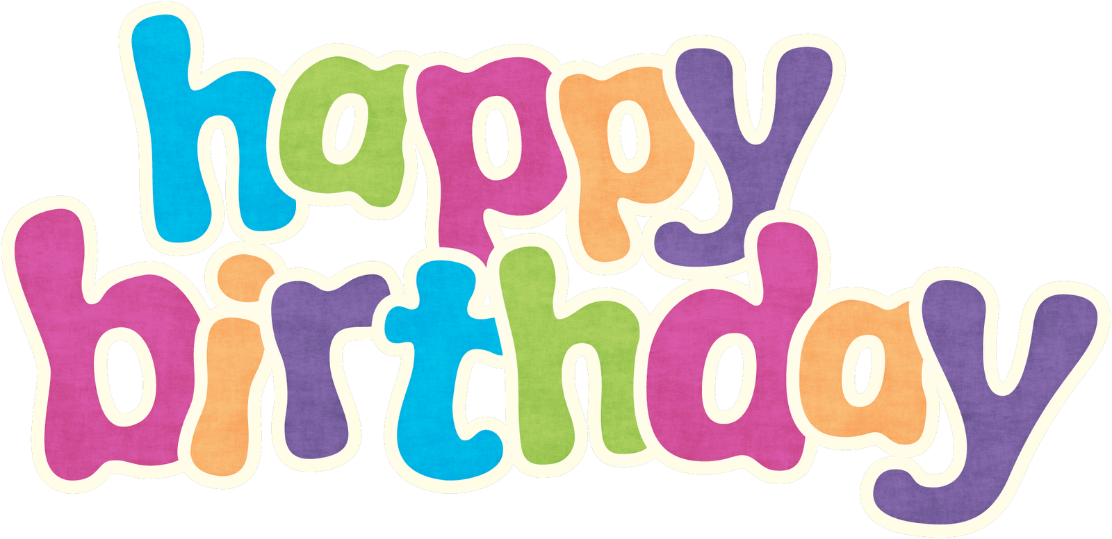 Birthday Gift Party Greeting Card Flower Bouquet - Transparent Background Happy Birthday Word Art (1600x776)